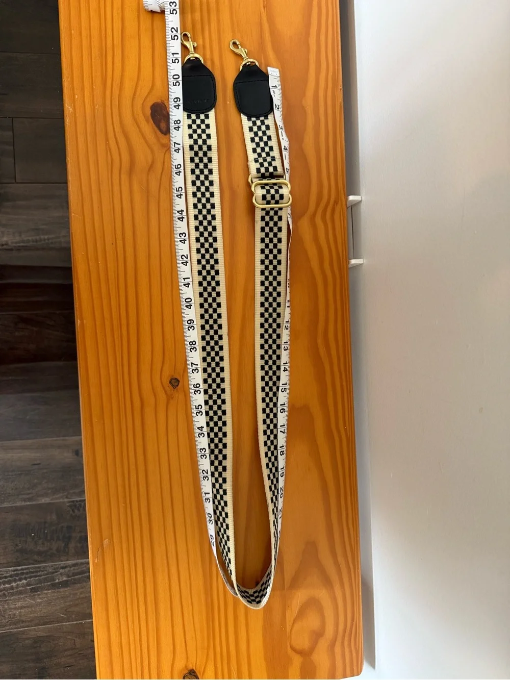Clare V Black and White Checker Adjustable Strap - Picture 5 of 5